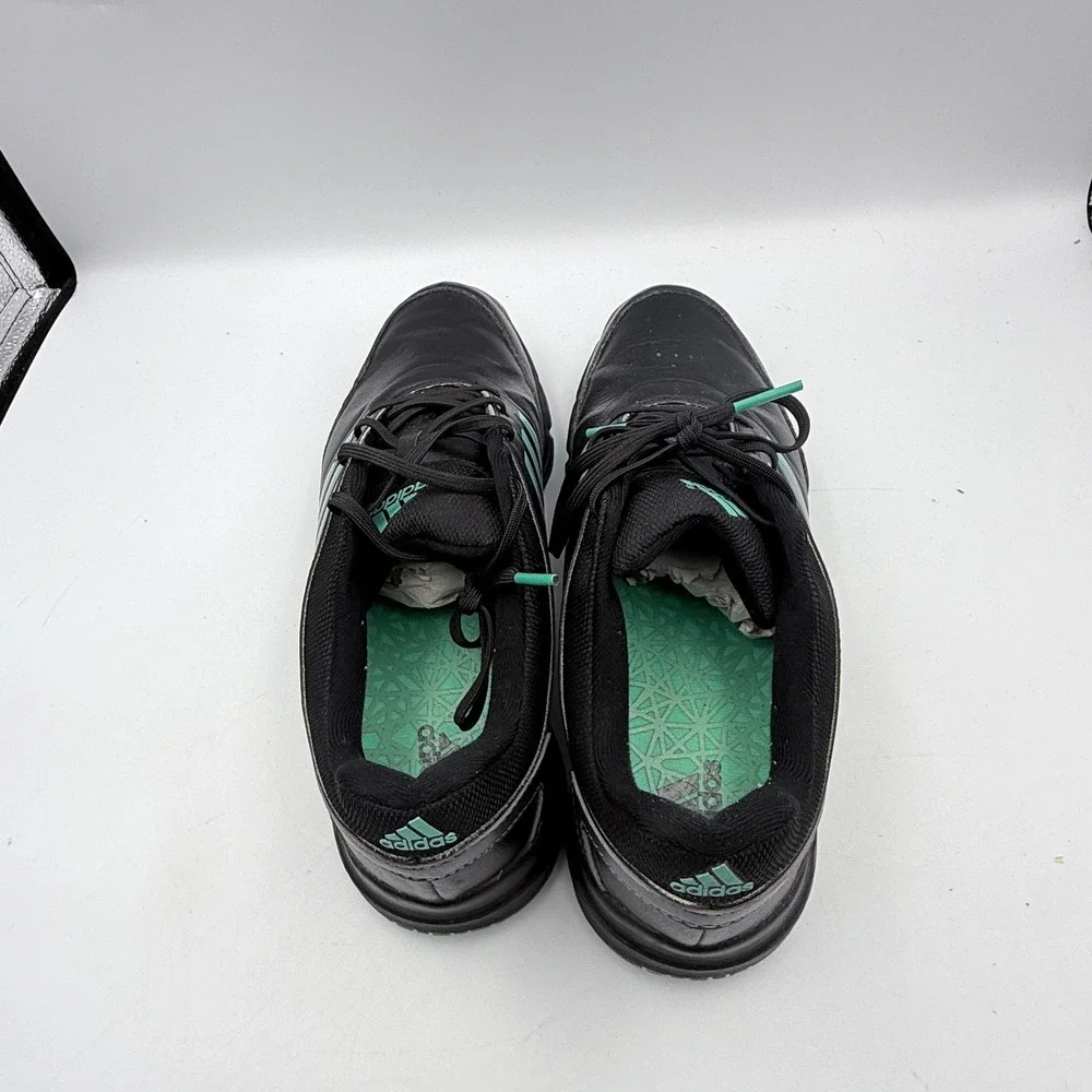 Adidas Adipower Golf Shoes Size 8.5 US Black Teal Spiked Q46904 - Picture 4 of 9
